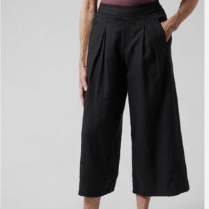 Athleta playa linen wide crop pants